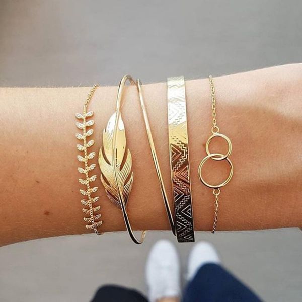 charm bracelets punk boho leaf shell circles bracelet set for women gold color flower chain tassel geometric bangles stacked jewelry, Golden;silver
charm bracelets punk boho leaf shell circles bracelet set for women gold color flower chain tassel geometric bangles stacked jewelry, Golden;silver