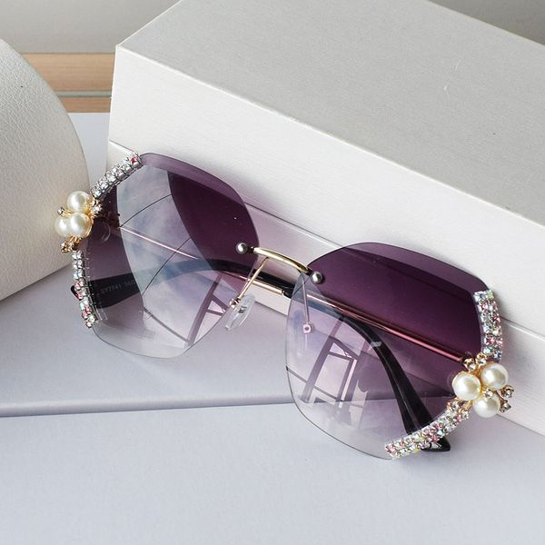 Sunglasses Diamond Pearl Gradient Women Rimless Vintage Luxury Crystal Glasses Fashion Eyeglasses Lentes De Sol Mujer
Sunglasses Diamond Pearl Gradient Women Rimless Vintage Luxury Crystal Glasses Fashion Eyeglasses Lentes De Sol Mujer