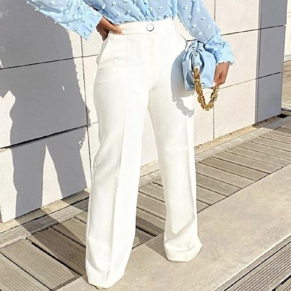 women's pants & capris women white high waist elegant wide leg trousers with elastic band femme african fashion casual office business, Black;white
women's pants & capris women white high waist elegant wide leg trousers with elastic band femme african fashion casual office business, Black;white