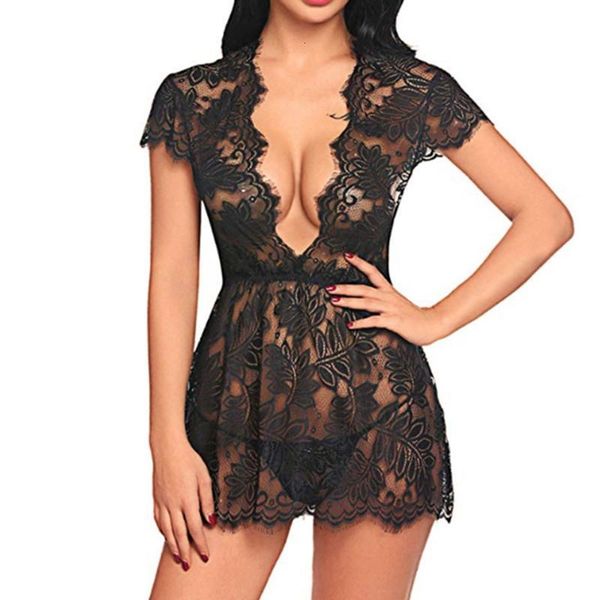 women's sleepwear women lingerie lace night dress nightgown bandage deep v g-string see through sheer sleep 8o81, Black;red
women's sleepwear women lingerie lace night dress nightgown bandage deep v g-string see through sheer sleep 8o81, Black;red