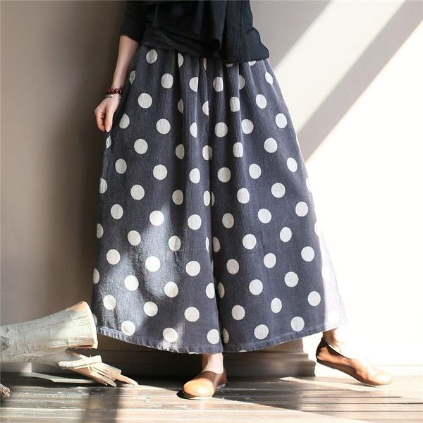 women's dots printed pants 2021 women autumn winter high wait elastic wide leg casual loose corduroy cropped trousers & capris, Black;white
women's dots printed pants 2021 women autumn winter high wait elastic wide leg casual loose corduroy cropped trousers & capris, Black;white