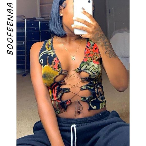 women's tanks & camis boofeenaa fashion abstract printed fitted crop for women clothing party club wear hollow out lace up tank, White
women's tanks & camis boofeenaa fashion abstract printed fitted crop for women clothing party club wear hollow out lace up tank, White
