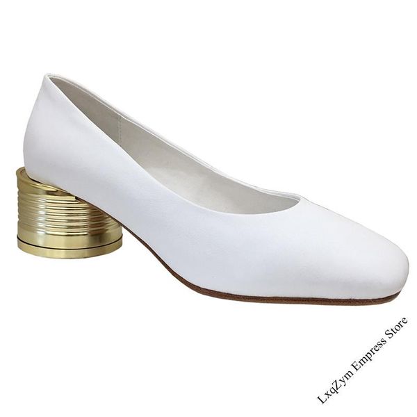 dress shoes luxury pumps women real leather golden round high heel square toe heels elegant party sandals zapatos de mujer, Black
dress shoes luxury pumps women real leather golden round high heel square toe heels elegant party sandals zapatos de mujer, Black