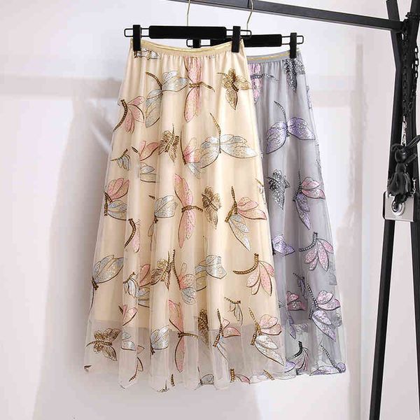 skirts summer tulle a-line elastic high waist pleated long women sequins butterfly embroidery layered voile fairy skirt, Black
skirts summer tulle a-line elastic high waist pleated long women sequins butterfly embroidery layered voile fairy skirt, Black