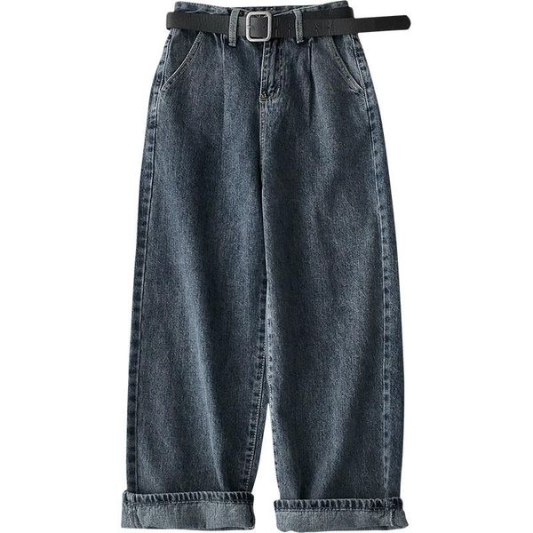 fashion wide leg jeans women casual high streetwear waist straight loose trousers with belt female washed cotton bottoms women's, Blue
fashion wide leg jeans women casual high streetwear waist straight loose trousers with belt female washed cotton bottoms women's, Blue