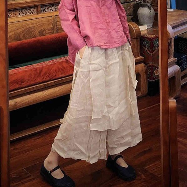 johnature summer women ramie wide leg pants elastic waist loose plus size women patchwork vintage linen trouser 210521, Black;white
johnature summer women ramie wide leg pants elastic waist loose plus size women patchwork vintage linen trouser 210521, Black;white