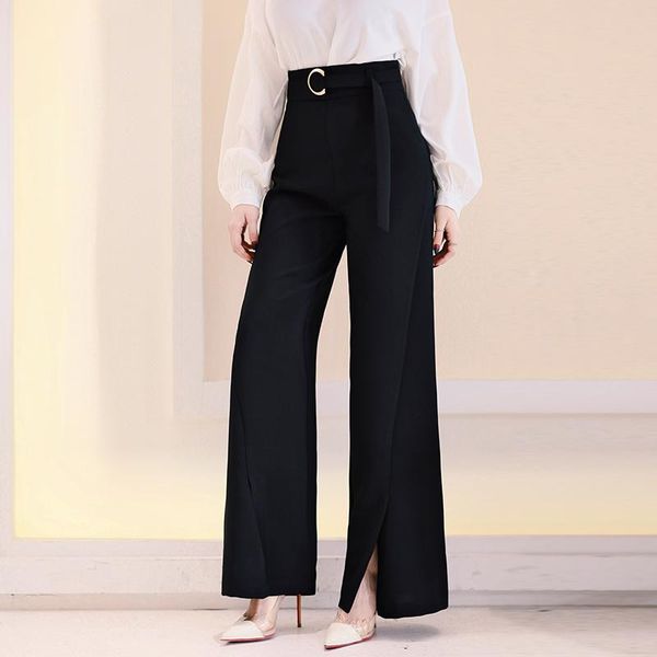 women's pants & capris high waist women trousers female office lady casual wide leg long pant split ends flare, Black;white
women's pants & capris high waist women trousers female office lady casual wide leg long pant split ends flare, Black;white