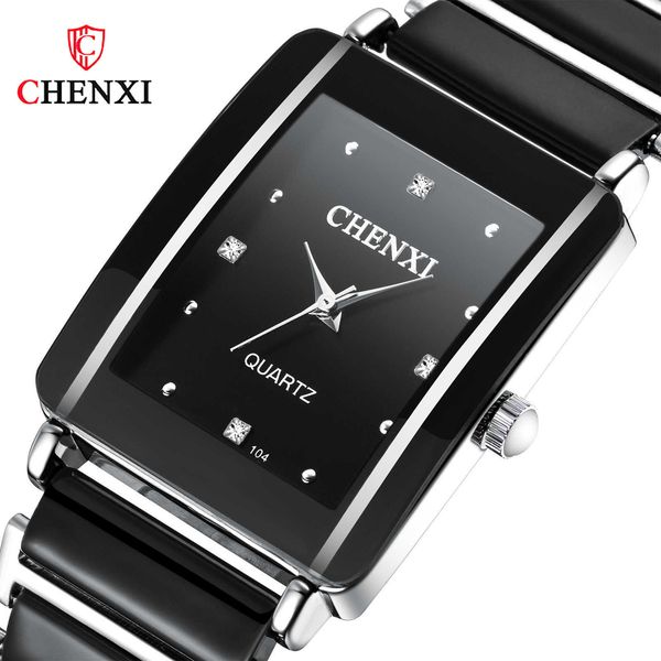 chenxi tiktok square lovers watch, men's ceramic fashion quartz watch, Slivery;brown
chenxi tiktok square lovers watch, men's ceramic fashion quartz watch, Slivery;brown