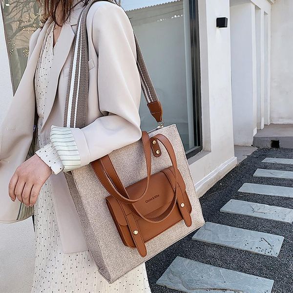 evening bags casual canvas large capacity women shoulder designer wide strap handbag pu patchwork messenger bag female shopper big tote
evening bags casual canvas large capacity women shoulder designer wide strap handbag pu patchwork messenger bag female shopper big tote