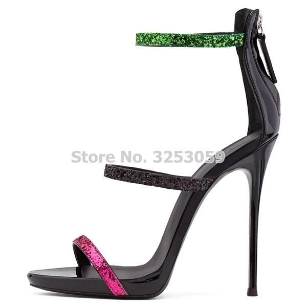 women brand bling crystal wedding shoes thin strappy gladiator pumps gold heels banquet glittering sandals, Black
women brand bling crystal wedding shoes thin strappy gladiator pumps gold heels banquet glittering sandals, Black