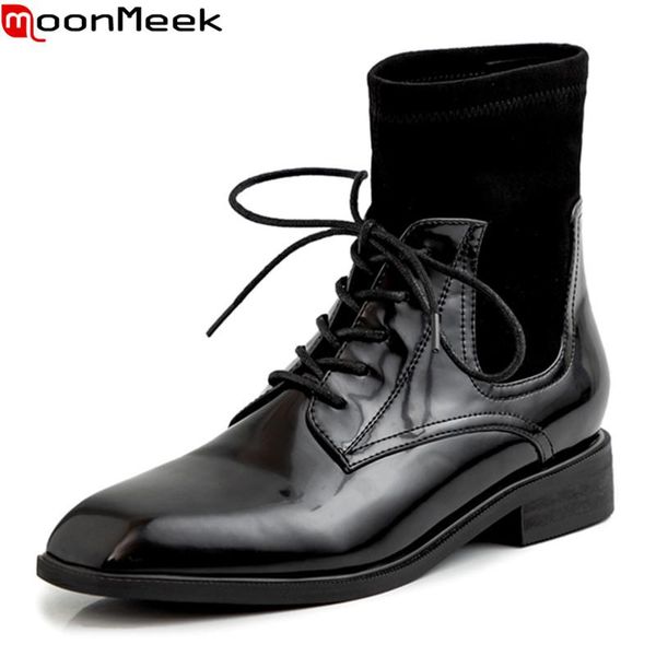 boots moonmeek 2021 brand winter women low heel square toe shoes woman fashion lace up black color ankle
boots moonmeek 2021 brand winter women low heel square toe shoes woman fashion lace up black color ankle