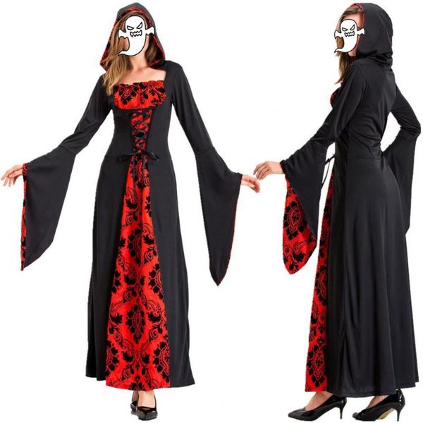 casual dresses black red stylish flare sleeve square neck scary party dress skin-friendly cosplay costume, Black;gray
casual dresses black red stylish flare sleeve square neck scary party dress skin-friendly cosplay costume, Black;gray
