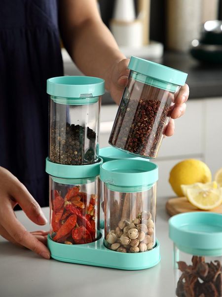 seasoning bottle set plastic sealed box with rotating shelf kitchen container for spice pepper storage can accessories bowls
seasoning bottle set plastic sealed box with rotating shelf kitchen container for spice pepper storage can accessories bowls