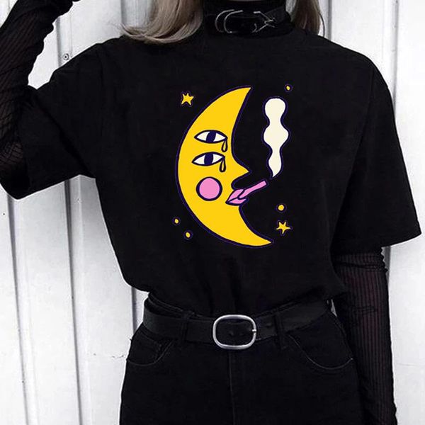 men's t-shirts fashion women tshirt smoking moon graphic print men harajuku cute short sleeves t-shirt casual streewear top, White;black
men's t-shirts fashion women tshirt smoking moon graphic print men harajuku cute short sleeves t-shirt casual streewear top, White;black