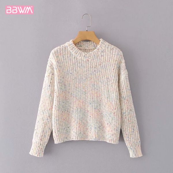 color round neck pullover long sleeve fashion chic women's sweater harajuku korean casual cute female sweater 210507, White
color round neck pullover long sleeve fashion chic women's sweater harajuku korean casual cute female sweater 210507, White