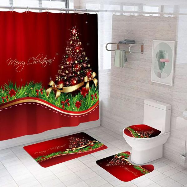 shower curtains christmas tree toilet seat cushion curtain santa claus waterproof cover mat non-slip rug set
shower curtains christmas tree toilet seat cushion curtain santa claus waterproof cover mat non-slip rug set