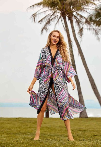 women's swimwear vintage bohemian kimono 2021 beach cover-up summer slim holiday long cardigan bikini outing wear sale gw4w, White;black
women's swimwear vintage bohemian kimono 2021 beach cover-up summer slim holiday long cardigan bikini outing wear sale gw4w, White;black