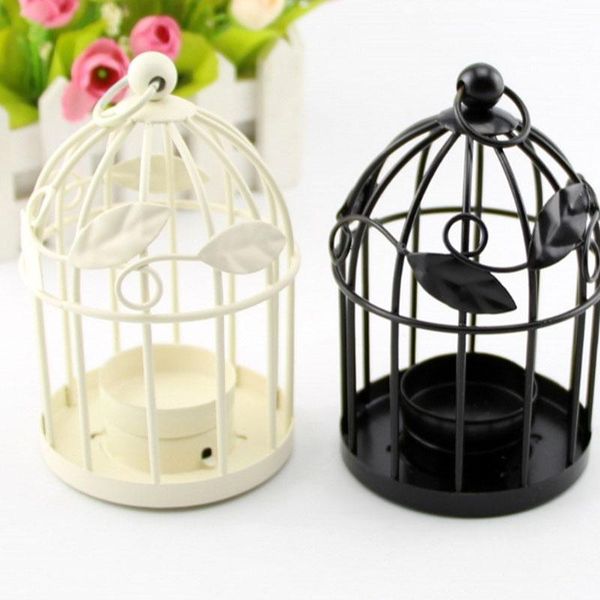 iron bird cage candlestick home christmas decorations candle holders