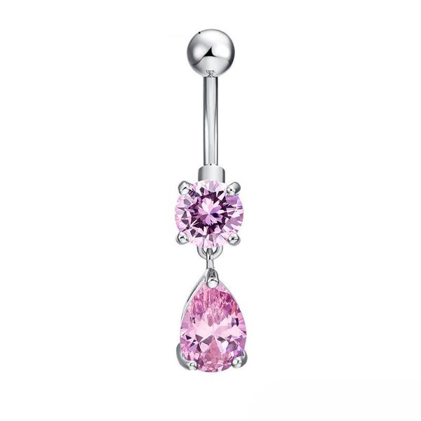 fashion waterdrop zircon navel ring medical stainless steel body piercing jewelry women zircon belly button ring, Silver
fashion waterdrop zircon navel ring medical stainless steel body piercing jewelry women zircon belly button ring, Silver