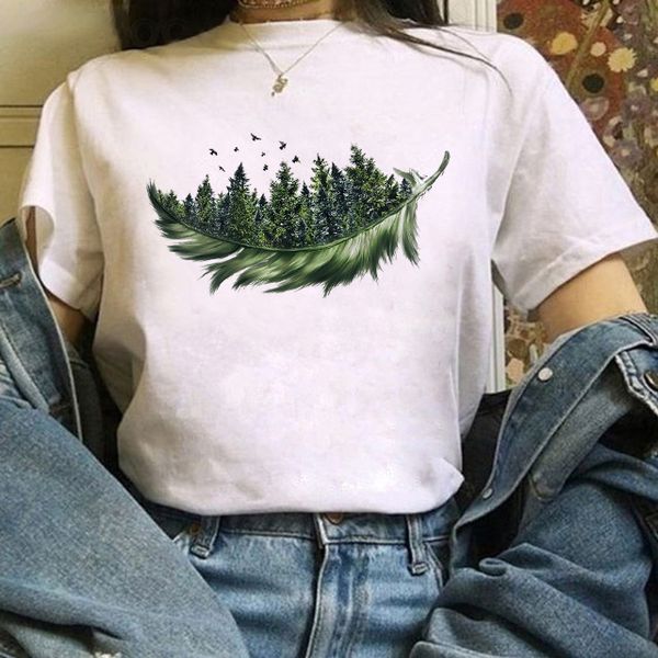 women's t-shirt women feather bird short sleeve printing spring fashion lady clothes print tshirt female tee ladies graphic t-, White
women's t-shirt women feather bird short sleeve printing spring fashion lady clothes print tshirt female tee ladies graphic t-, White