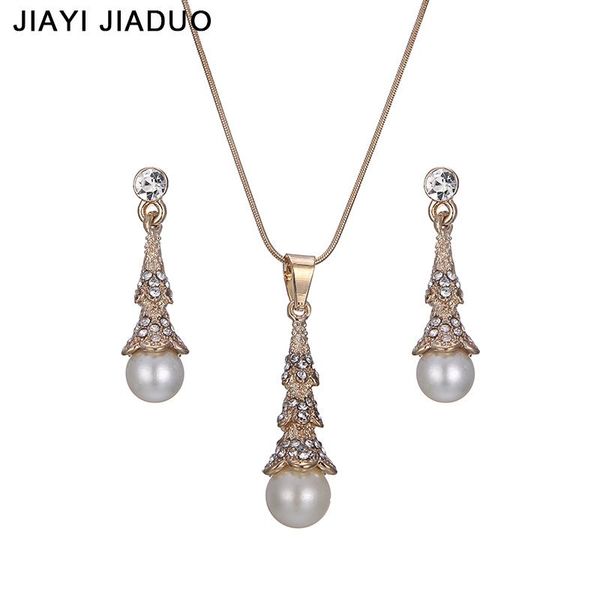 earrings & necklace jiayijiaduo fashionable for women jewelry sets imitation pearl pendant gold color mother's day gift, Silver
earrings & necklace jiayijiaduo fashionable for women jewelry sets imitation pearl pendant gold color mother's day gift, Silver