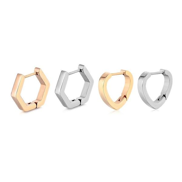 hoop & huggie 1 piece stainless steel pentagon heart-shaped earrings women piercing cartilage earring clicker earings fashion jewel, Golden;silver
hoop & huggie 1 piece stainless steel pentagon heart-shaped earrings women piercing cartilage earring clicker earings fashion jewel, Golden;silver