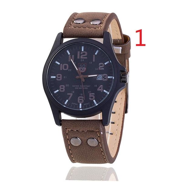 wristwatches black fine steel quartz watch men's movement sapphire reflective light glass large dial fashion military cross country wat, Slivery;brown
wristwatches black fine steel quartz watch men's movement sapphire reflective light glass large dial fashion military cross country wat, Slivery;brown