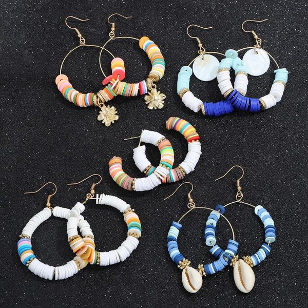 dangle & chandelier dvacaman bohemian handmade polymer clay round drop earrings for women vintage ethnic soft pottery shell jewelry, Silver
dangle & chandelier dvacaman bohemian handmade polymer clay round drop earrings for women vintage ethnic soft pottery shell jewelry, Silver