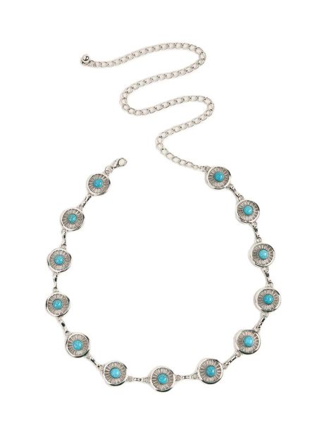 belts european and wild bohemian retro ethnic turquoise metal circle skirt belt ladies decorative thin waist chain, Black;brown
belts european and wild bohemian retro ethnic turquoise metal circle skirt belt ladies decorative thin waist chain, Black;brown