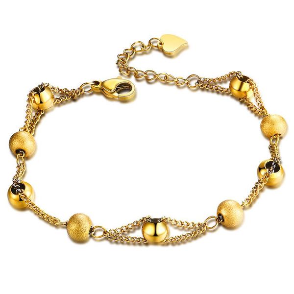 link, chain trendy titanium steel role link frosted beaded bracelets for women ladies gilrs jewelry gift drop, Black
link, chain trendy titanium steel role link frosted beaded bracelets for women ladies gilrs jewelry gift drop, Black