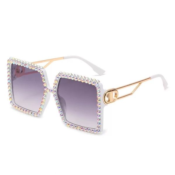 design sunglasses zircon oversized fashion sun for women mens vintage stylish party eyewear gift, White;black
design sunglasses zircon oversized fashion sun for women mens vintage stylish party eyewear gift, White;black