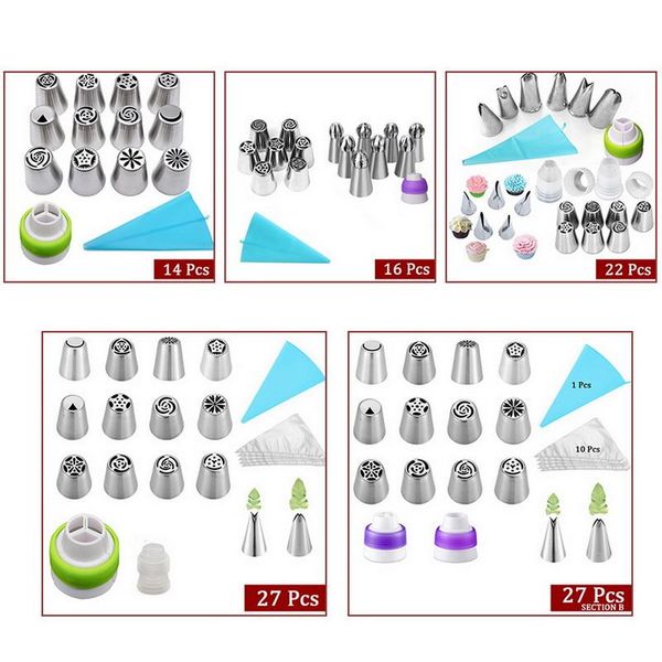 baking & pastry tools 27pcs/set reusable icing piping nozzles set bag scraper flower cream tips converter cup diy cake decorating
baking & pastry tools 27pcs/set reusable icing piping nozzles set bag scraper flower cream tips converter cup diy cake decorating