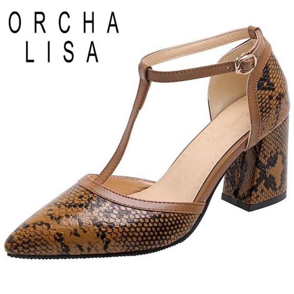 dress shoes orcha lisa woman elegant spring summer pumps ponited toe 7.5cm square heels snake pattern straight buckle big size 32-46 c1882, Black
dress shoes orcha lisa woman elegant spring summer pumps ponited toe 7.5cm square heels snake pattern straight buckle big size 32-46 c1882, Black