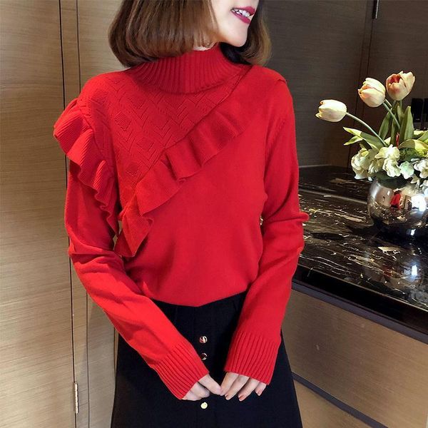 women's sweaters autumn and winter half high collar fashion casual loose sweater long sleeve lady solid, White;black
women's sweaters autumn and winter half high collar fashion casual loose sweater long sleeve lady solid, White;black