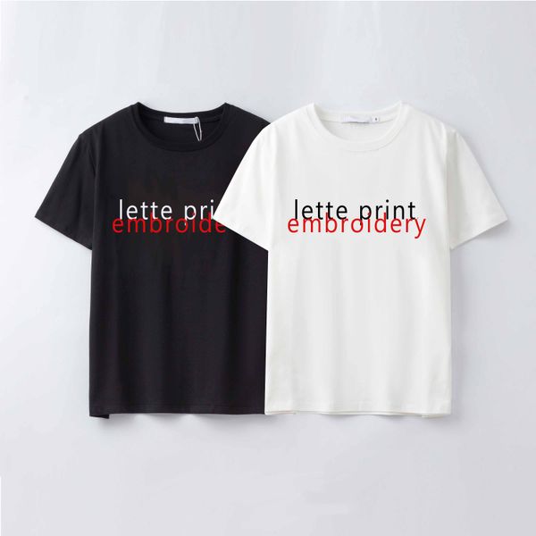 men t shirt fashion embroidery letter pattern print breathable men's casual women short sleeve tees high quality, White;black
men t shirt fashion embroidery letter pattern print breathable men's casual women short sleeve tees high quality, White;black