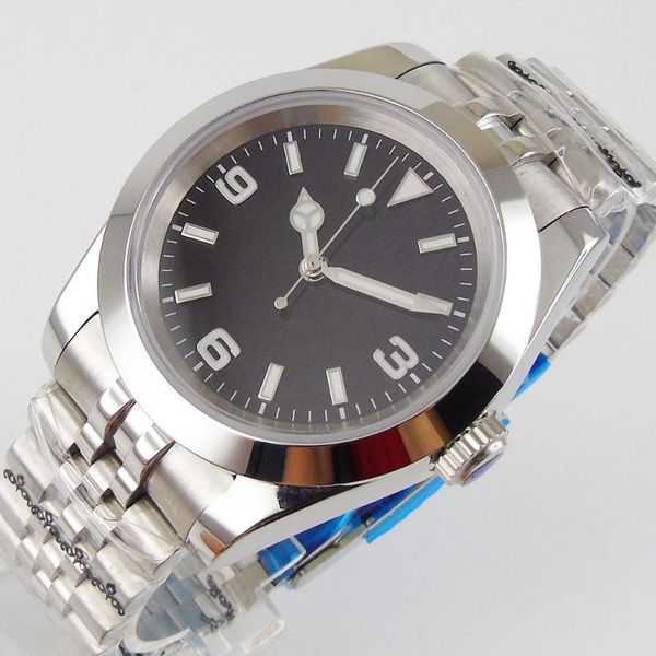 wristwatches 36mm black dial luminous hands sapphire glass full jubilee stainless steel automatic movement men's watch, Slivery;brown
wristwatches 36mm black dial luminous hands sapphire glass full jubilee stainless steel automatic movement men's watch, Slivery;brown