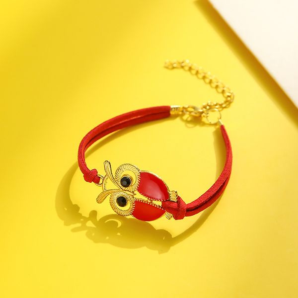 owl red flannelette bracelet creative elegant women's party accessories fashion cute girl jewelry gifts, Black 
owl red flannelette bracelet creative elegant women's party accessories fashion cute girl jewelry gifts, Black