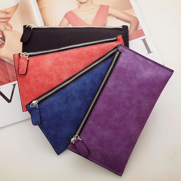 women's purse ladies wallet long money bags simple style coin leather thin wallets female card holder solid1, Red;black
women's purse ladies wallet long money bags simple style coin leather thin wallets female card holder solid1, Red;black