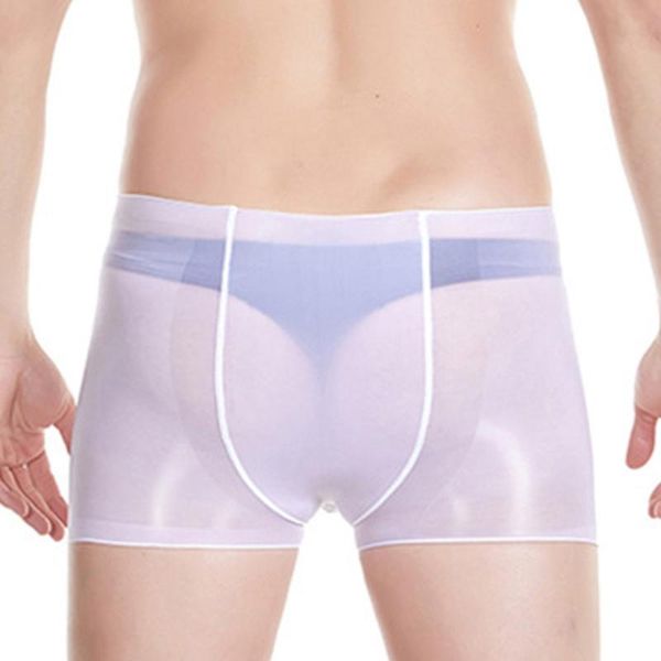 underpants men oil shiny see through underwear glossy shorts bottom pant elastic boxer fashion comfy brief gay sissy pantie, Black;white 
underpants men oil shiny see through underwear glossy shorts bottom pant elastic boxer fashion comfy brief gay sissy pantie, Black;white