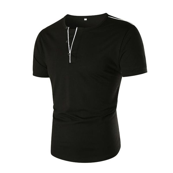 men's t-shirts men summer t-shirt casual short sleeve fake v-neck cotton business slim fil solid color t shirt, White;black
men's t-shirts men summer t-shirt casual short sleeve fake v-neck cotton business slim fil solid color t shirt, White;black