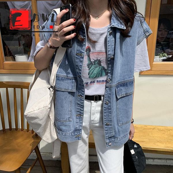 cotton plus size womens vest sleeveless jacket casual loose vestes cowgirl women outer wear overalls 2021 summer women's vests, Black;white
cotton plus size womens vest sleeveless jacket casual loose vestes cowgirl women outer wear overalls 2021 summer women's vests, Black;white