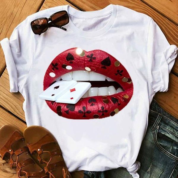 lipstick fashion graphic clothing womens t shirt lips makeup art summer women cute sequine, White
lipstick fashion graphic clothing womens t shirt lips makeup art summer women cute sequine, White