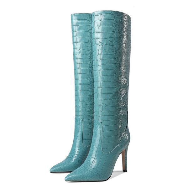 2021 crocodile pattern knee-length boots fashion pointed toe stiletto women mid boot 1, Black
2021 crocodile pattern knee-length boots fashion pointed toe stiletto women mid boot 1, Black