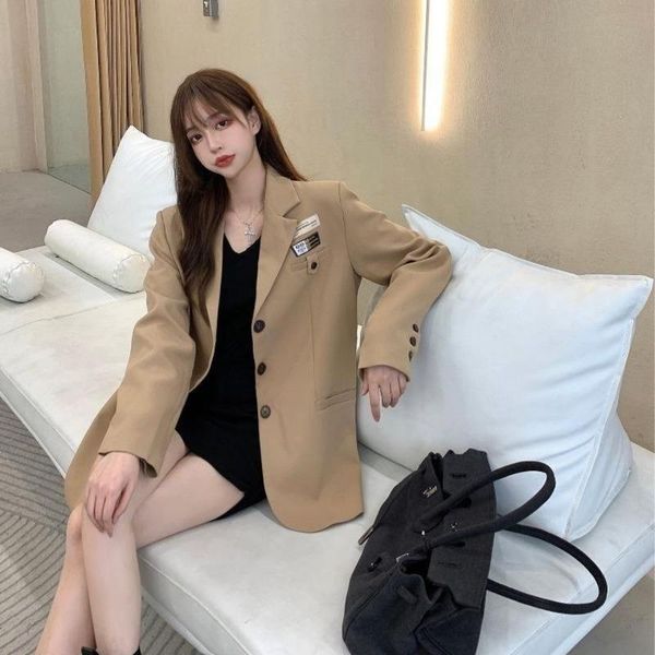 women's suits & blazers spring and autumn 2021 small suit jacket casual loose-fitting korean version of the top, White;black
women's suits & blazers spring and autumn 2021 small suit jacket casual loose-fitting korean version of the top, White;black