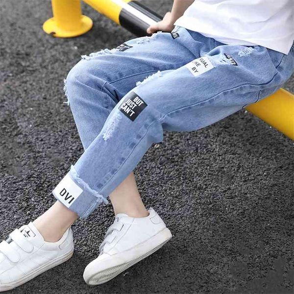 summer and spring chic cuffed denim jeans small feet loose holes trousers kids boy bottoms 210528, Blue
summer and spring chic cuffed denim jeans small feet loose holes trousers kids boy bottoms 210528, Blue