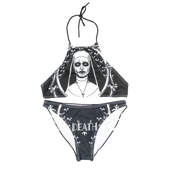 print gothic swimsuit, halloween horror 2021 outdoor new bikini split swimsuit, White;black
print gothic swimsuit, halloween horror 2021 outdoor new bikini split swimsuit, White;black