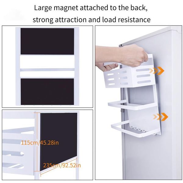 hooks & rails refrigerator side storage organizer rack kitchen magnetic fridge hanging shelf
hooks & rails refrigerator side storage organizer rack kitchen magnetic fridge hanging shelf