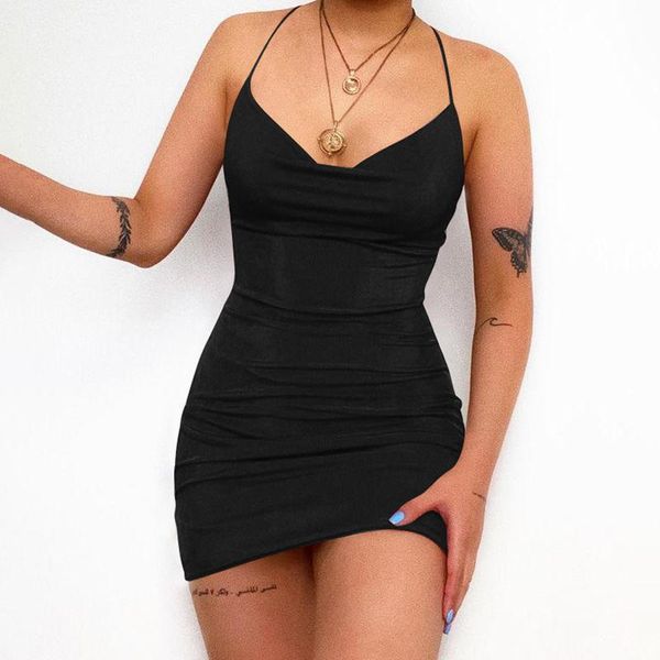 casual dresses pure color open back thin shoulder strap y2k female dress summer temperament ladies v-neck slim tight hip ins mini skirt, Black;gray
casual dresses pure color open back thin shoulder strap y2k female dress summer temperament ladies v-neck slim tight hip ins mini skirt, Black;gray