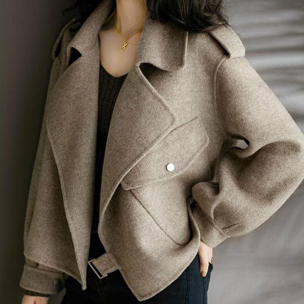 women's wool & blends women coats solid loose korean style casual fashion all-match button jacket en cloth chic ulzzang stree ufuy, Black
women's wool & blends women coats solid loose korean style casual fashion all-match button jacket en cloth chic ulzzang stree ufuy, Black