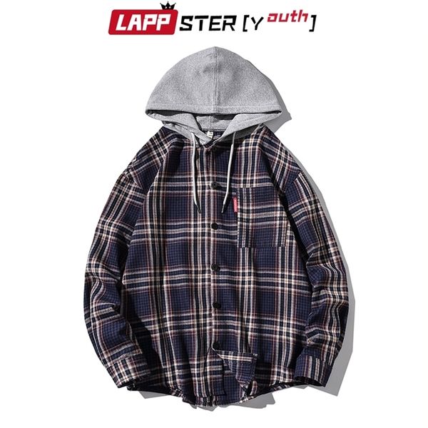 men streetwear plaid cargo jacekt coats harajuku autumn button windbreaker jackets vintage hooded coat 5xl 210420, Black;brown
men streetwear plaid cargo jacekt coats harajuku autumn button windbreaker jackets vintage hooded coat 5xl 210420, Black;brown